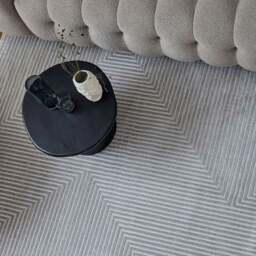 Rackhams Carmel Grey-Cream Geometric Rug - 6050 - 120X170 cm - thumbnail 6