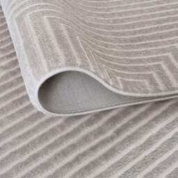 Rackhams Carmel Grey-Cream Geometric Rug - 6050 - 120X170 cm - thumbnail 3