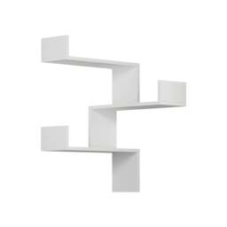 Rackhams Luksa Modern Wall Shelf Bookcase Wall Mounted Corner Zigzag Design 60cm - Oak - thumbnail 3