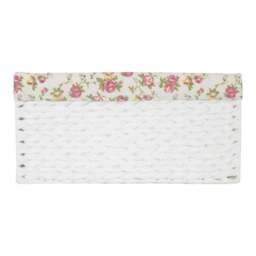 Rackhams White Paper Rope Rectangular Storage Basket with Garden Rose Cotton Lining - Large - thumbnail 4
