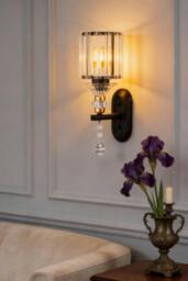 Rackhams E27 Crystal Wall Light Fixture Decor - Gold - thumbnail 6