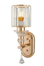 Rackhams E27 Crystal Wall Light Fixture Decor - Gold - thumbnail 4