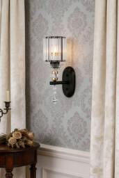 Rackhams E27 Crystal Wall Light Fixture Decor - Gold - thumbnail 5