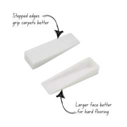 Rackhams Bifacial Wedge Doorstop - White - thumbnail 6