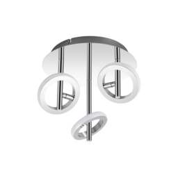 Rackhams Holdon 3 Ring Integrated LED Ceiling Spotlight - Chrome - thumbnail 3