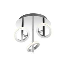 Rackhams Holdon 3 Ring Integrated LED Ceiling Spotlight - Chrome - thumbnail 2