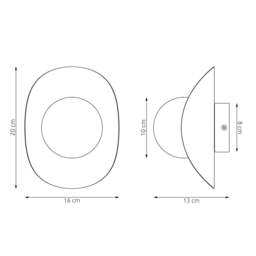Rackhams FIERO Wall lamp 1 x G9 Black with White Shade - thumbnail 5