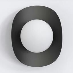 Rackhams FIERO Wall lamp 1 x G9 Black with White Shade - thumbnail 2