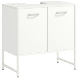Rackhams Bathroom Under Sink Cabinet for Basin without or with Pedestal White - White - thumbnail 2