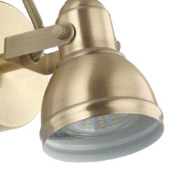 Rackhams Unique Industrial Designed Antique Brass Wall Spot Light with Switch - thumbnail 4