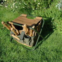 Rackhams Garden Tool Stool - Polyester/Steel - H30.5 x W40.4 x D30.8cm, 1.32kg - thumbnail 3