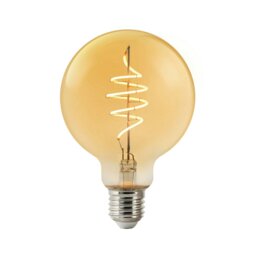 Rackhams Smart E27 - G95 Deco - 2200 Kelvin - 380 Lumen - Light Bulb - Amber - Gold - Glass - 1 - thumbnail 2
