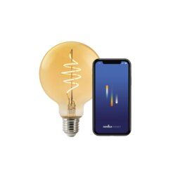 Rackhams Smart E27 - G95 Deco - 2200 Kelvin - 380 Lumen - Light Bulb - Amber - Gold - Glass - 1 - thumbnail 1