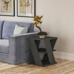 Rackhams Cyclo Modern Coffee Table Multipurpose 3-Tiered Side Table H 55cm - Oak - thumbnail 2
