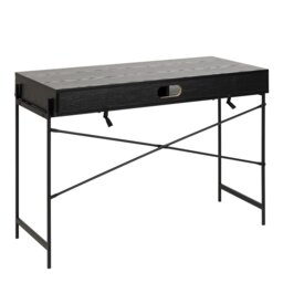 Rackhams Angus Office Desk with Sliding Door in Black - 1 - Black - 50 - thumbnail 3