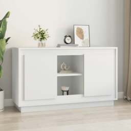 Rackhams Sideboard White 102x35x60 cm Engineered Wood