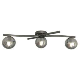 Rackhams OPUS Ceiling lamp 3 x E14 Black with Graphite Shade - thumbnail 2