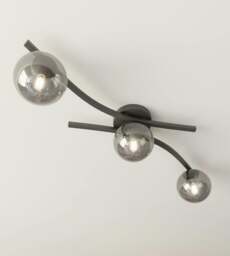 Rackhams OPUS Ceiling lamp 3 x E14 Black with Graphite Shade - thumbnail 5