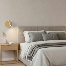 Rackhams 3 Watt LED Adjustable Wooden Reading Light - Chrome Finish