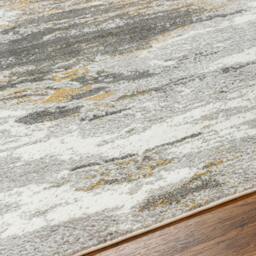 Rackhams San Francisco-Abstract Grey Yellow Ivory Modern Marble Rug - 200 x 275 cm - thumbnail 3