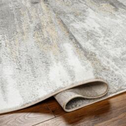 Rackhams San Francisco-Abstract Grey Yellow Ivory Modern Marble Rug - 200 x 275 cm - thumbnail 4