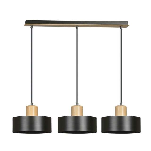 Rackhams TORIN Pendant lamp  3 x E27 Black - image 1