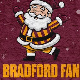 Rackhams Santa is a Bradford Football Fan - Luxury Fleece Blanket 150cm X 150cm - thumbnail 3