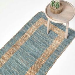 Rackhams Veranda Grey and Nude Hemp Chindi Rug - 90 x 150 cm - thumbnail 2