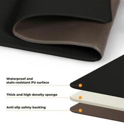 Rackhams Kitchen Mat 2PCS Non Slip Woven Rubber Floor Mat Absorbent Runner BLack - thumbnail 6