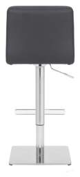 Rackhams Luscious Deluxe Breakfast Bar Stool, Chrome Footrest, Adjustable Swivel Gas Lift, Kitchen Bar & Home Barstool, Charcoal Grey - thumbnail 5