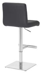 Rackhams Luscious Deluxe Breakfast Bar Stool, Chrome Footrest, Adjustable Swivel Gas Lift, Kitchen Bar & Home Barstool, Charcoal Grey - thumbnail 4