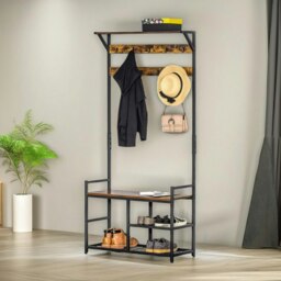 Rackhams Industrial 180CM Tall Coat Stand With 9 Hooks - thumbnail 3