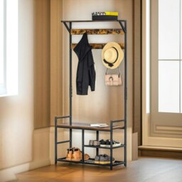 Rackhams Industrial 180CM Tall Coat Stand With 9 Hooks - thumbnail 4