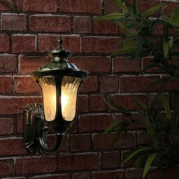 Rackhams Traditional Textured Black Outdoor Wall Lantern - thumbnail 5