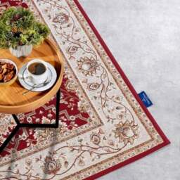 Rackhams Indoor & Outdoor Rug Pierre Red Cream - 200X285 cm - thumbnail 5