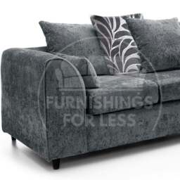 Rackhams Zina Chenille Fabric 3 Seater Sofa - Grey - thumbnail 5