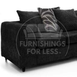 Rackhams Zina Chenille Fabric 3 Seater Sofa - Grey - thumbnail 4