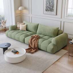 Rackhams Grayson Puff Two Seater, Three Seater, Four Seater Sofa, Suede - Others (Suede) - Two Seater 250cm - No ottoman - thumbnail 2