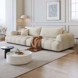 Rackhams Grayson Puff Two Seater, Three Seater, Four Seater Sofa, Suede - Others (Suede) - Two Seater 250cm - No ottoman - thumbnail 4