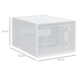 Rackhams Stackable Clear Plastic Shoe Storage Box for UK/EU Size 8.5/43 - Clear - 8 - 25cm x 35cm x 19cm - thumbnail 4