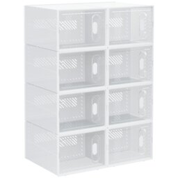 Rackhams Stackable Clear Plastic Shoe Storage Box for UK/EU Size 8.5/43 - Clear - 8 - 25cm x 35cm x 19cm - thumbnail 3