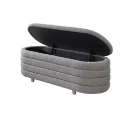 Rackhams Ripple Storage Oval Ottoman - Dove - Dove - thumbnail 4