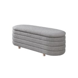 Rackhams Ripple Storage Oval Ottoman - Dove - Dove - thumbnail 2