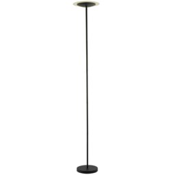 Rackhams LED Black Switched Uplighter Floor Lamp with Frosted White Polycarbonate Shade - thumbnail 2