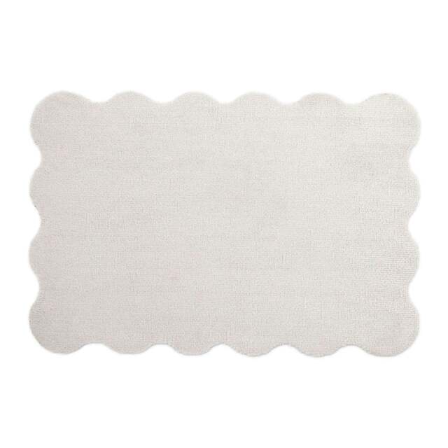 Rackhams My Soft Bathroom Mat – White Washable - Scallop - image 1
