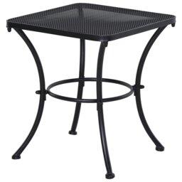 Rackhams 45cm Square Metal Outdoor Patio Bistro Table Coffee Desk Black - Black - Metal - thumbnail 2