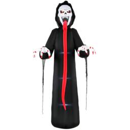 Rackhams 10 FT Halloween Inflatable Skeleton with Built-in LED Lights - thumbnail 2