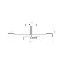 Rackhams HALO Ceiling Lamp 4 x GX53 Beige - thumbnail 2