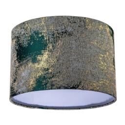 Rackhams Forest Green Jacquard Fabric Lamp Shade with Metallic Gold Highlights - thumbnail 4