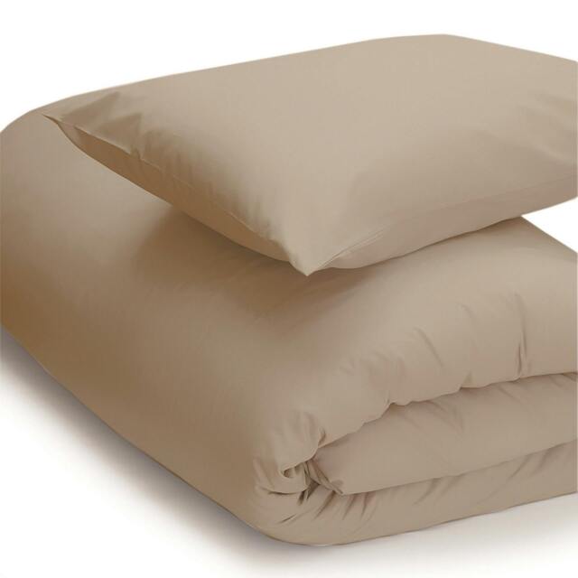 Rackhams Easycare Percale Duvet Cover - Walnut Whip - Superking - Walnut Whip - 50% Cotton/50% Polyester - image 1